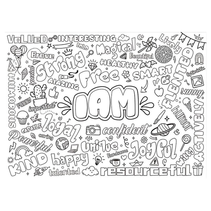 Inspirational, educational, and fun children's party graffiti posters, paintings, and tablecloths